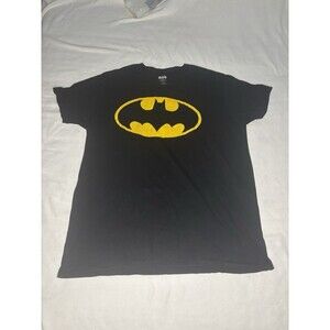Batman DC Comics Licensed Yellow‎ Logo Graphic T Shirt Black Cotton XXL
